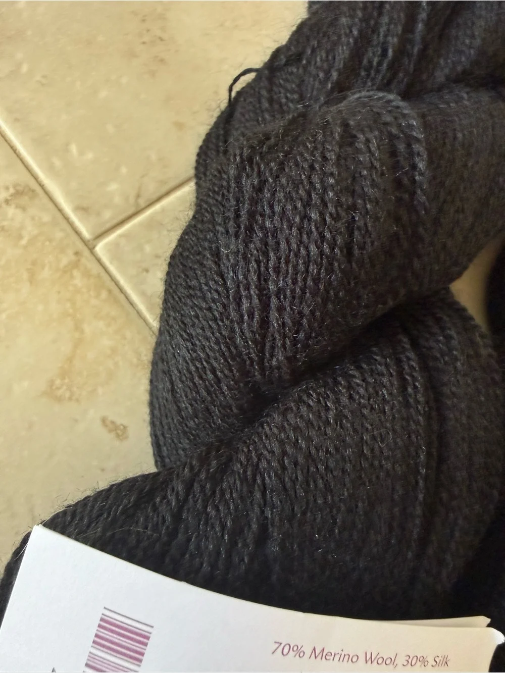 Knit Picks Gloss Lace Merino Wool/Silk Blend Yarn - Black